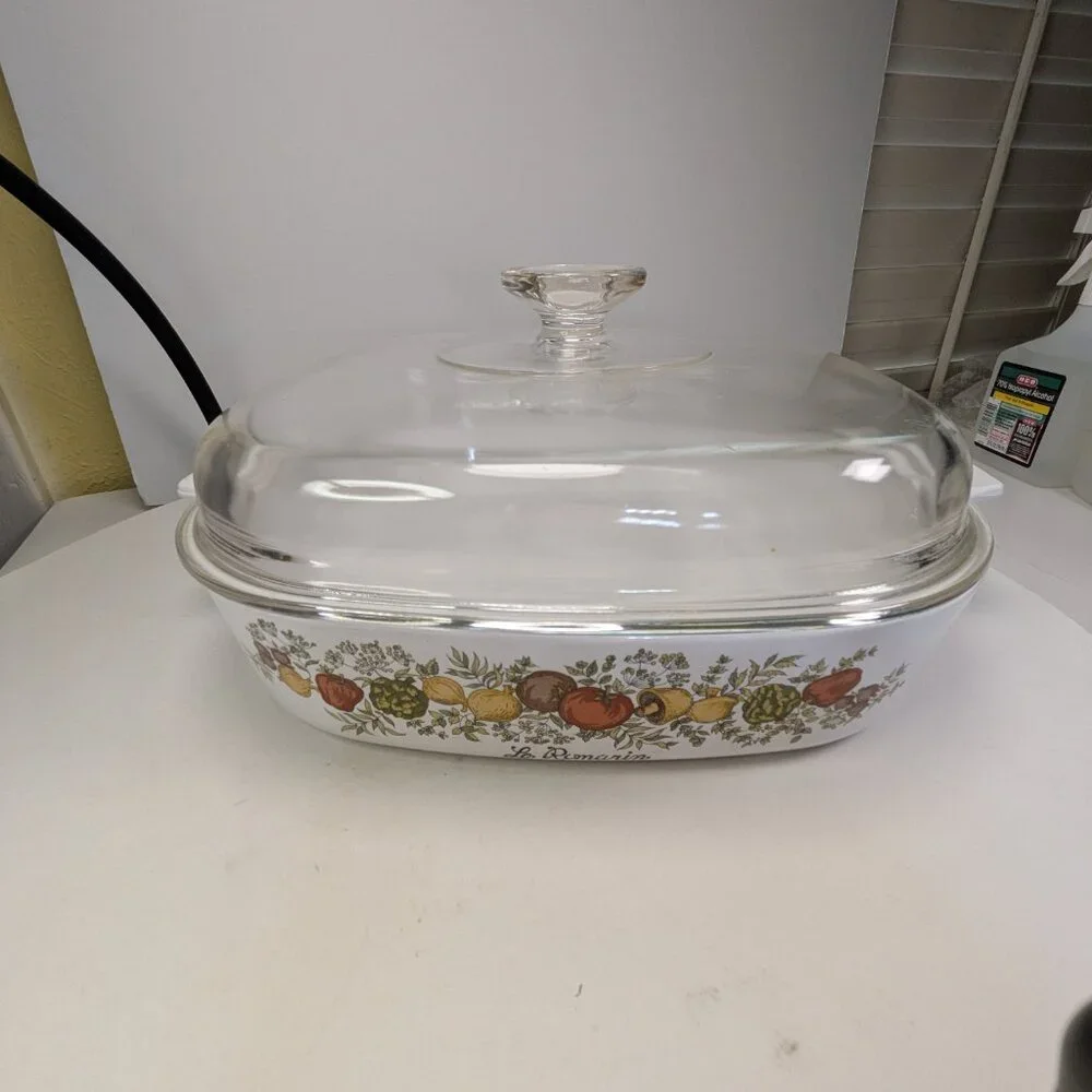 Vintage Corning Ware Spice O' Life 4 Qt Casserole Dish Le Romarin A-10-B w/ Lid
